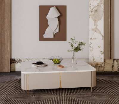 现代茶几3D模型下载